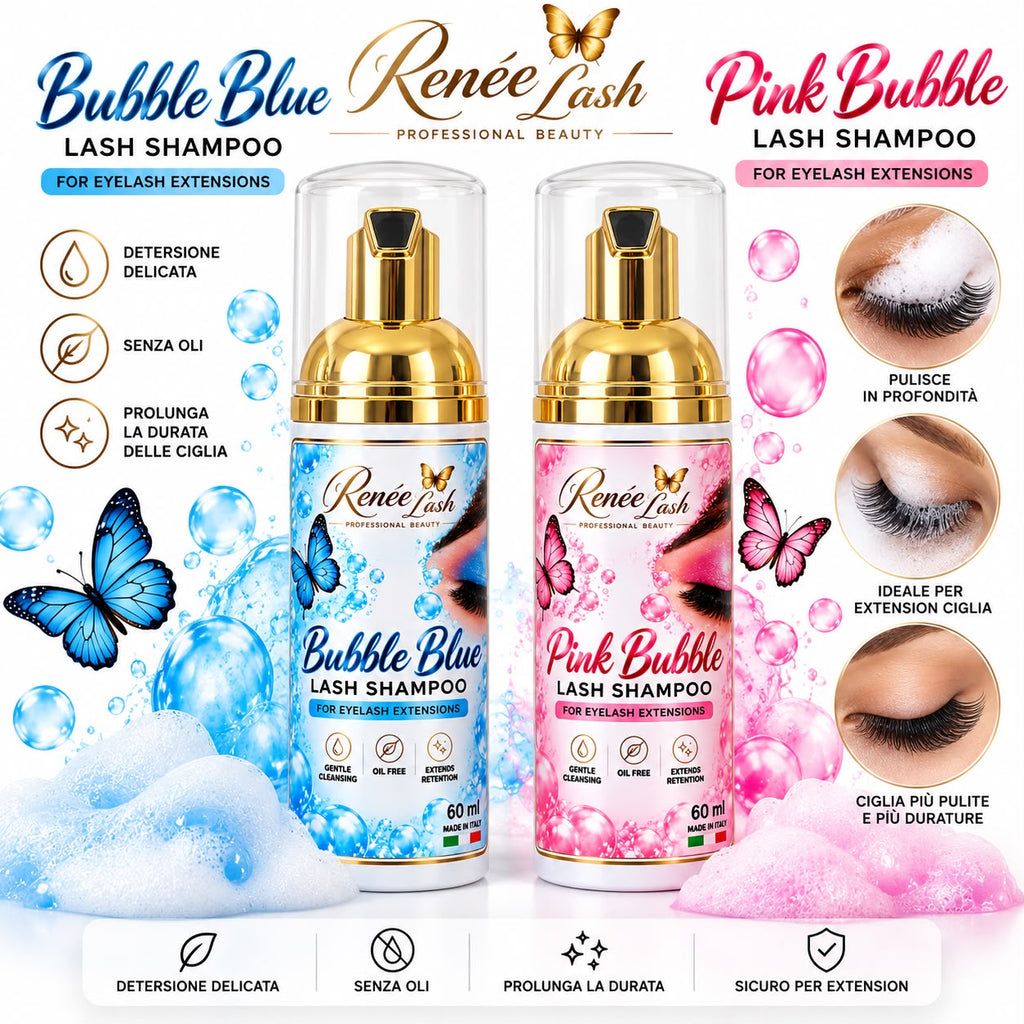 Renée Lash - Lash Shampo Pink Bubble & Bubble Blue 60 ml