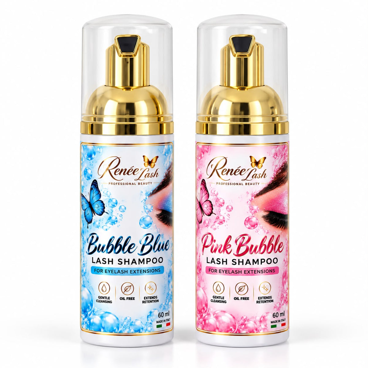 Renée Lash - Lash Shampo Pink Bubble & Bubble Blue 60 ml